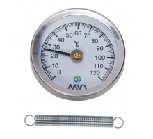 Термометр аксиальный MVI, 0-120C, D63 мм, накладной