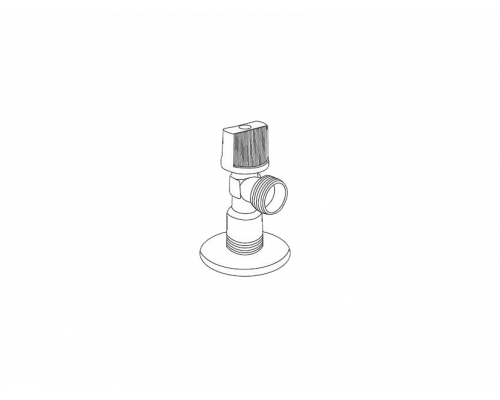 Кран шаровый угловой Royal Thermo Optimal для подкл. с/т приборов 1/2"х3/4"